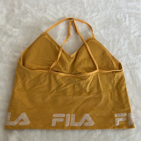Fila Yellow Sports Bra with Criss-Cross Straps - Picture 3 of 6